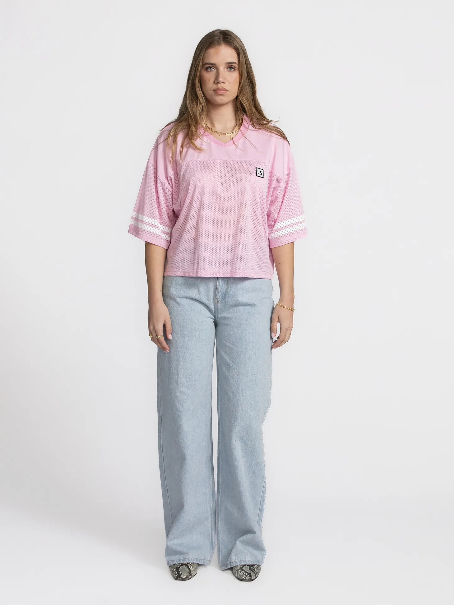 Les Soeurs Mesh T-Shirt Grace Pink Best