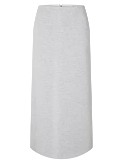 Selected Midi rok van sweatstof Jamila Light+Grey+Melange Hot