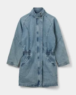 Sofie Schnoor Mini denimjurk met kraag Light+Denim+Blue Sale