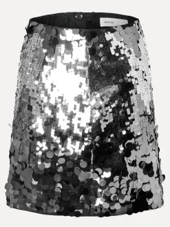 Selected Minirok met pailletten Tana Silver Hot