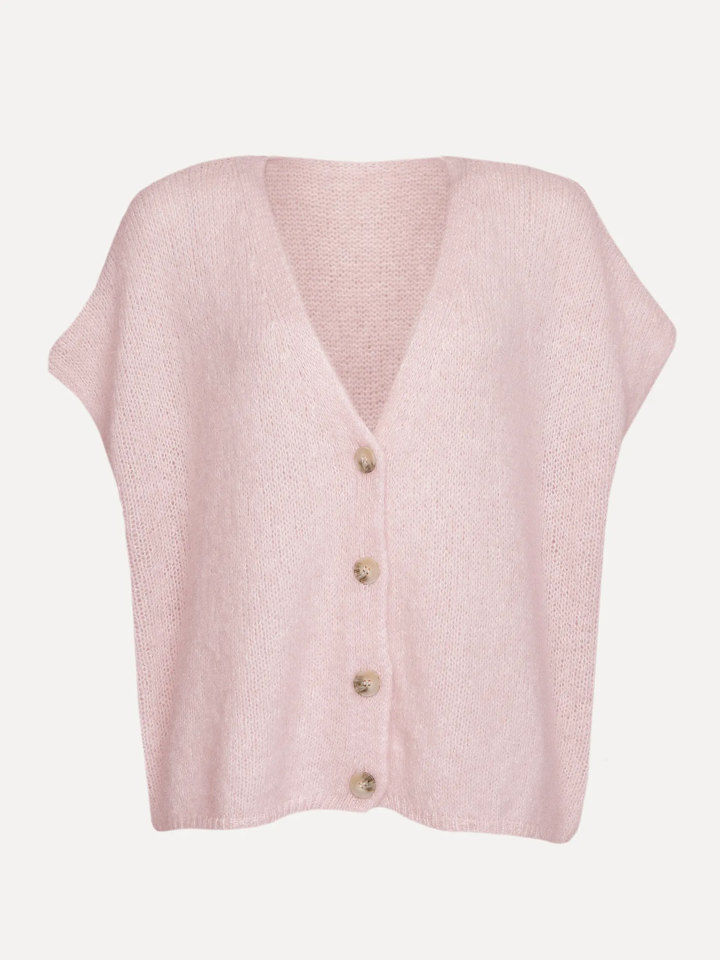 Le Marais Mouwloos gebreid vest Live Pink Hot