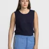 American Vintage Mouwloze sweater Dumy Navy Sale
