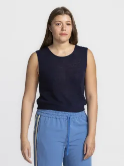 American Vintage Mouwloze sweater Dumy Navy Sale