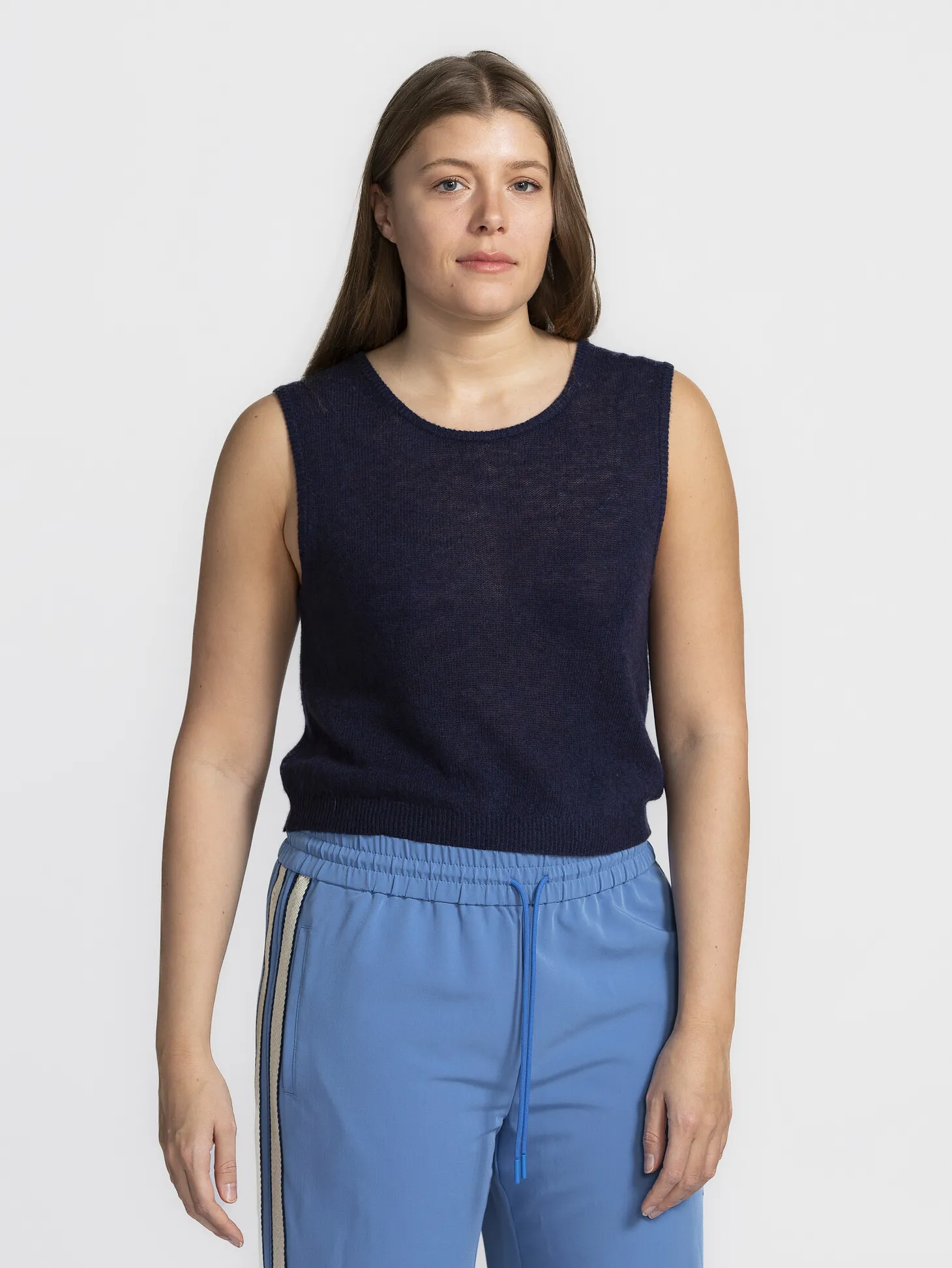 American Vintage Mouwloze sweater Dumy Navy Sale