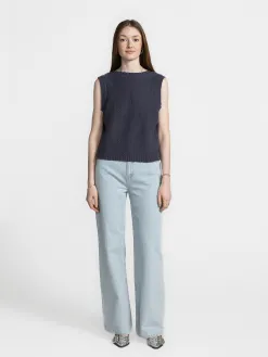 MBYM Mouwloze top Merae Linni Vintage+Indigo New