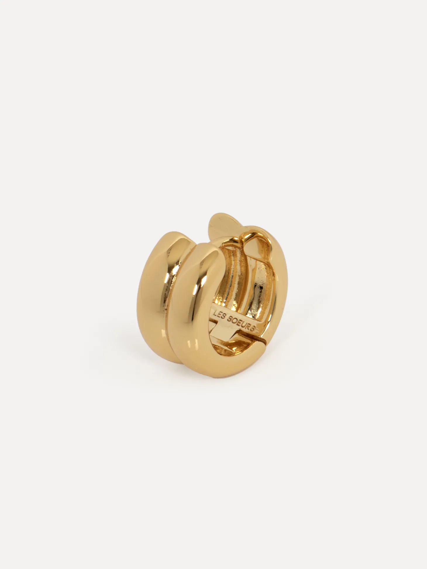 Les Soeurs Oorbel Ferdi Double Huggie Gold Hot