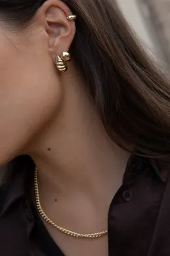 Les Soeurs Oorbel Jazz Croissant Gold Sale