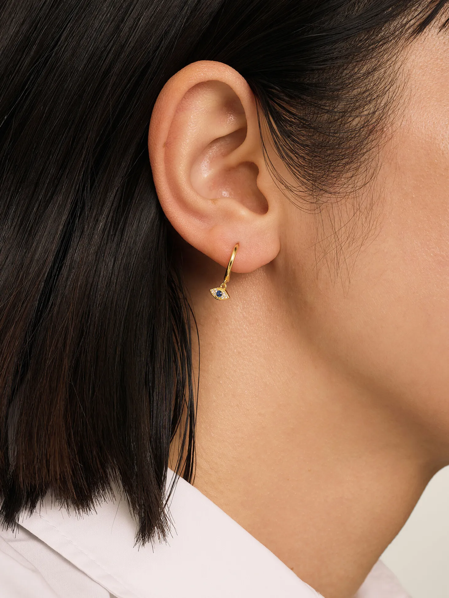 Les Soeurs Oorbel Jeanne Evil Eye Gold Clearance