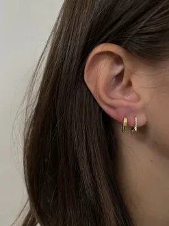 Les Soeurs Oorbel Jeanne Triple Stud Gold Outlet