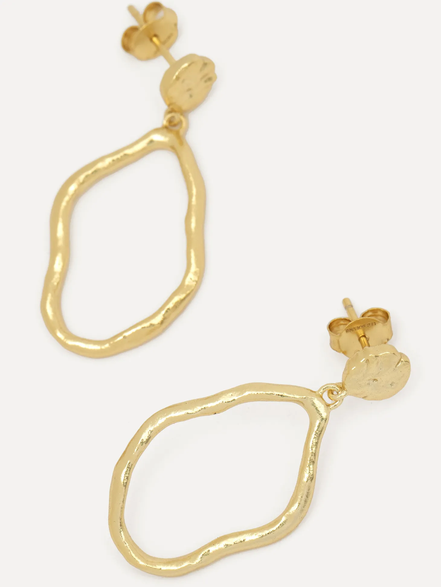 Les Soeurs Oorbellen Set Corine Small Flowy Gold New
