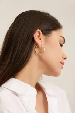 Les Soeurs Oorbellen Set Fara Hammered Gold Best