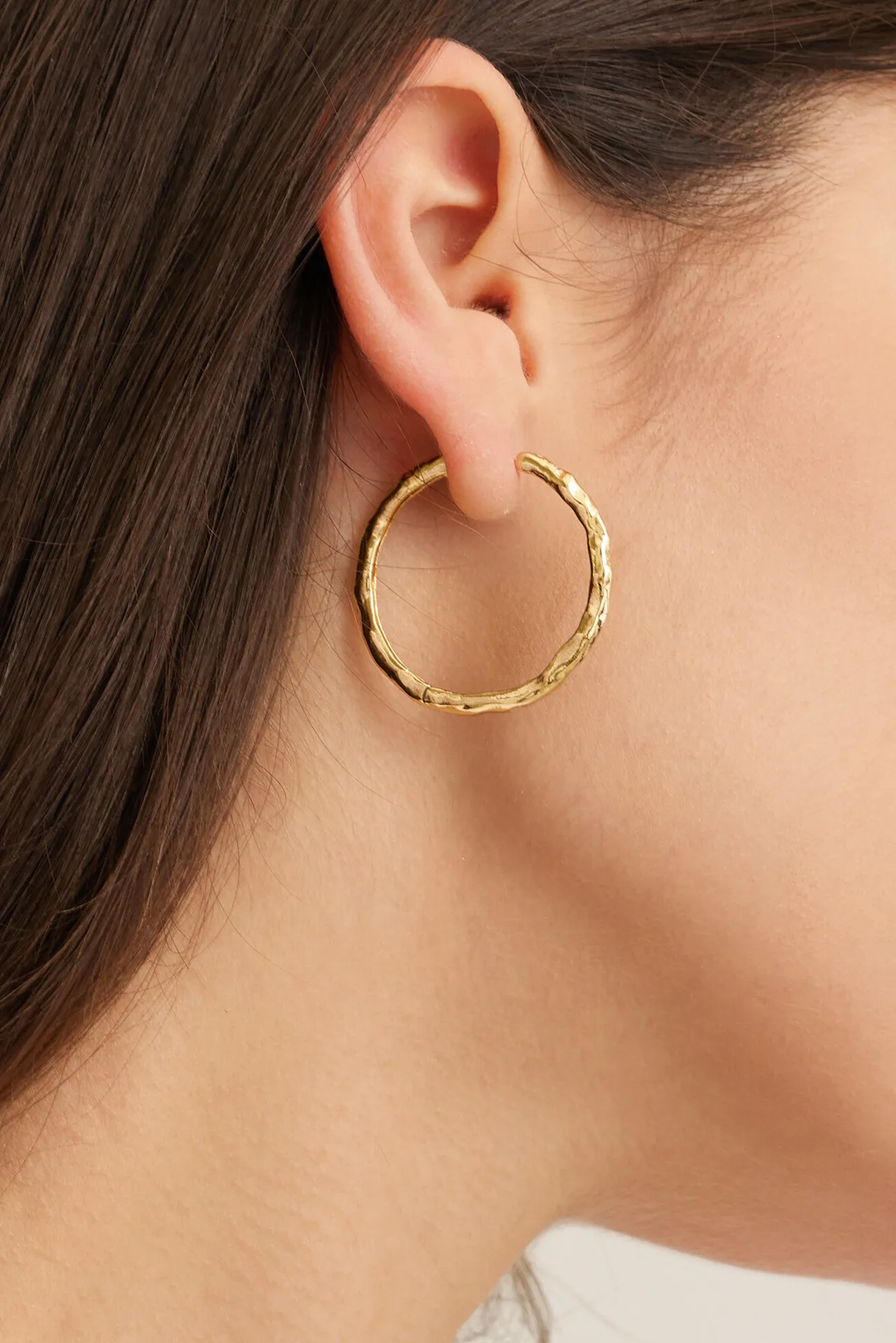 Les Soeurs Oorbellen Set Fara Hammered Gold Best