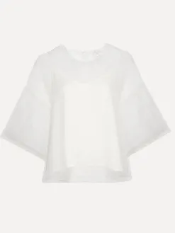 Les Soeurs Organza top Antonio White Fashion