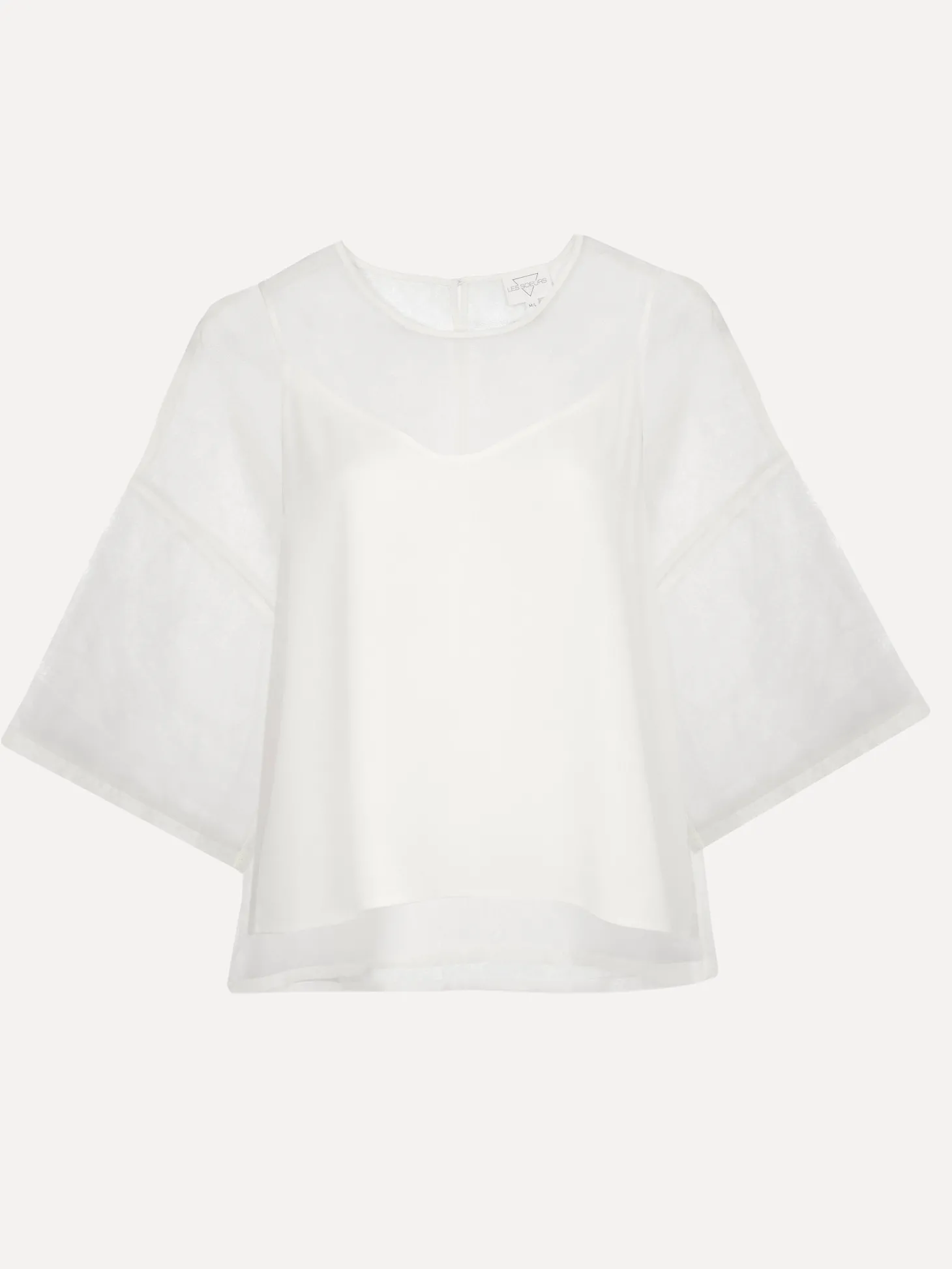 Les Soeurs Organza top Antonio White Fashion