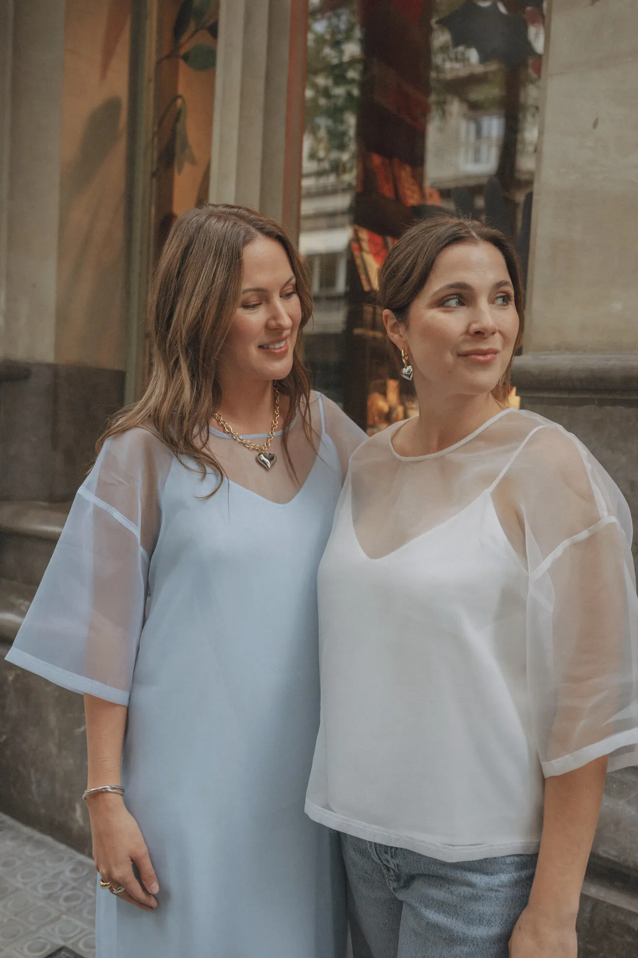 Les Soeurs Organza top Antonio White Fashion
