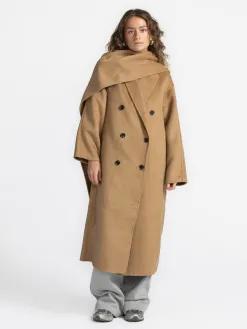 Edited Oversized Wollen Jas Carter Camel Online
