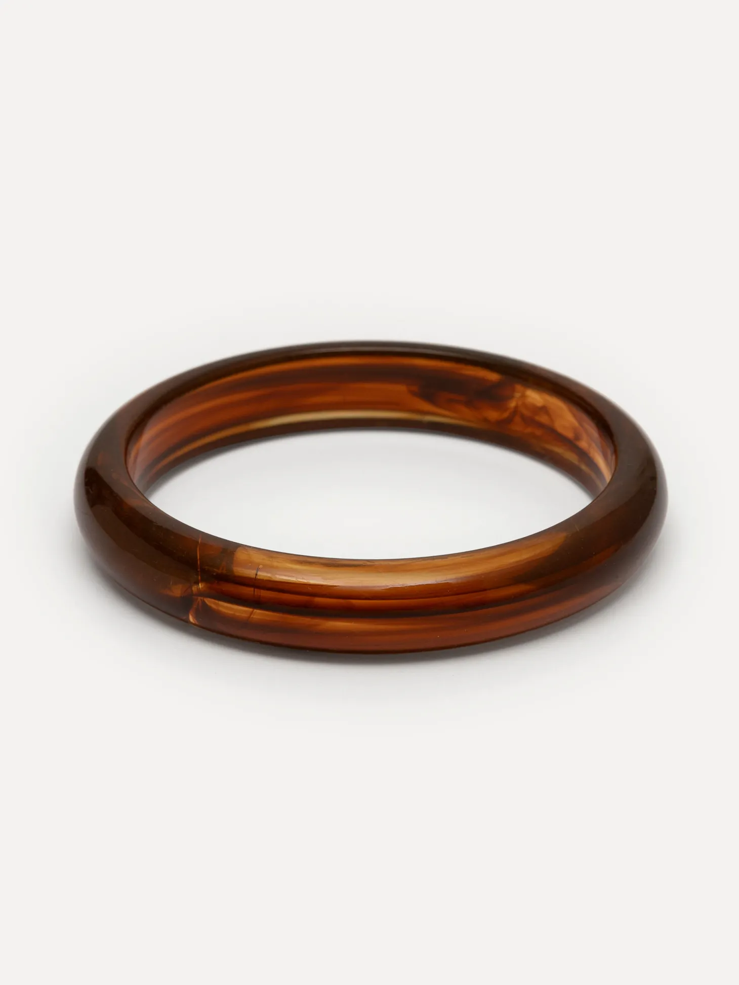 Les Soeurs Resin Bangle armband rond Brown Fashion