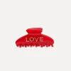 Les Soeurs Resin haarspeld Love Red+Strass Discount