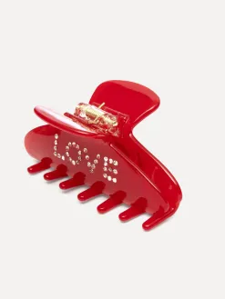Les Soeurs Resin haarspeld Love Red+Strass Discount