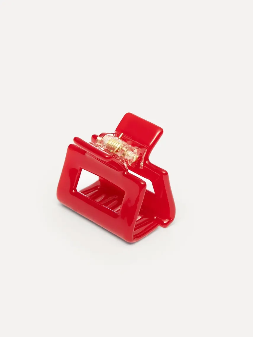 Les Soeurs Resin haarspeld rechthoekig Red New