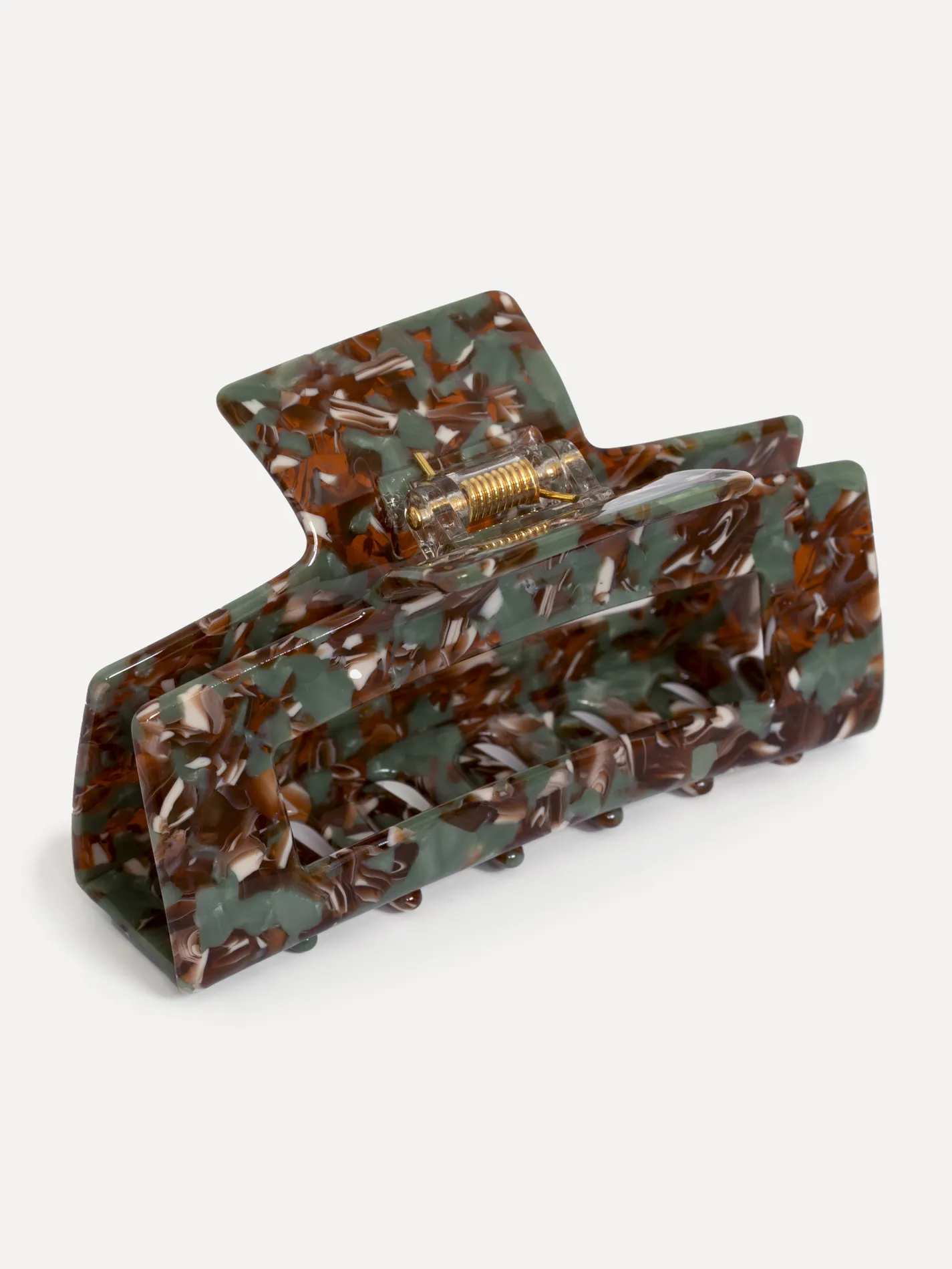 Les Soeurs Resin haarspeld rechthoekig BrownGreen New