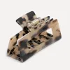 Les Soeurs Resin Hair Clip Rectangle Light+Tortue Sale