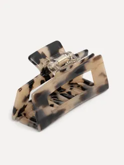 Les Soeurs Resin Hair Clip Rectangle Light+Tortue Sale