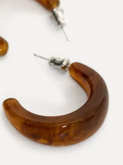 Les Soeurs Resin oorbellen set Melly Brown Discount