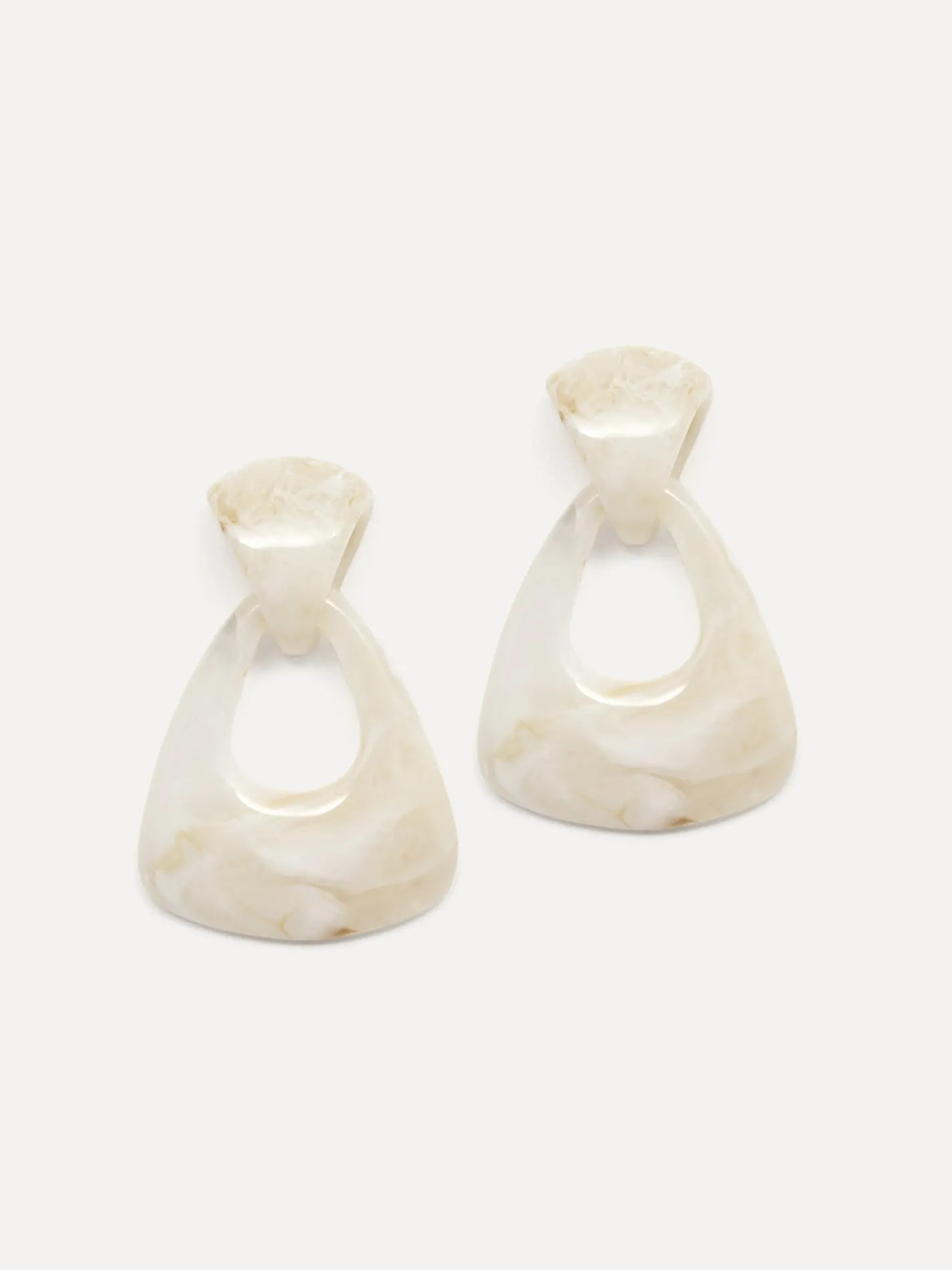 Les Soeurs Resin oorbellen set Merel Cream+Marble Best