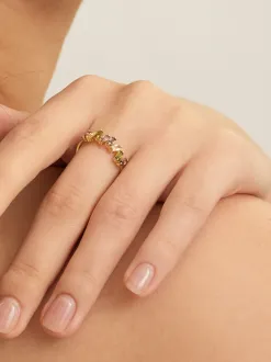 Les Soeurs Ring Chloe Baguette Multi Gold Online