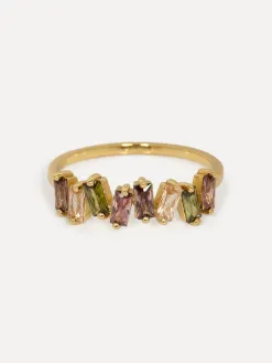 Les Soeurs Ring Chloe Baguette Multi Gold Online