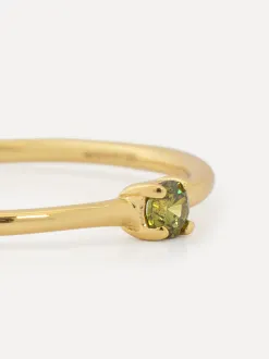 Les Soeurs Ring Chloe Moodstone Khaki+Gold New