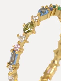 Les Soeurs Ring Cora Pastel Gold+Multicolor Fashion