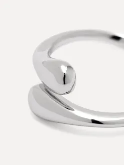 Les Soeurs Ring Gilda Waterdrops Silver New