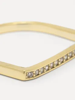 Les Soeurs Ring Gilmore Strass Gold Clearance
