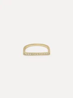 Les Soeurs Ring Gilmore Strass Gold Clearance