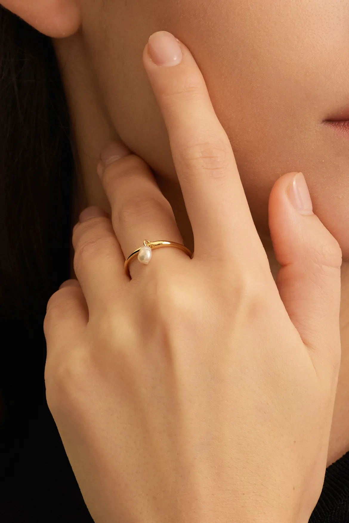 Les Soeurs Ring Ginette Pearl Gold Best
