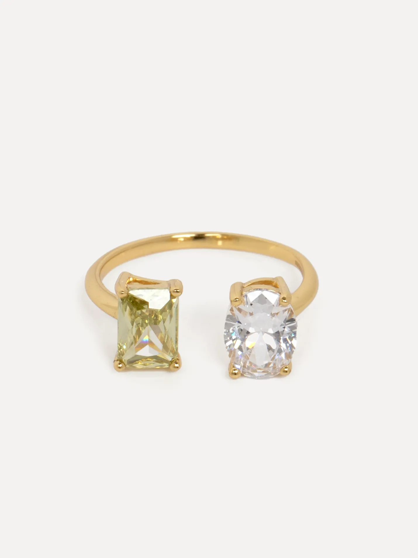 Les Soeurs Ring Gioia Double Gem Gold New