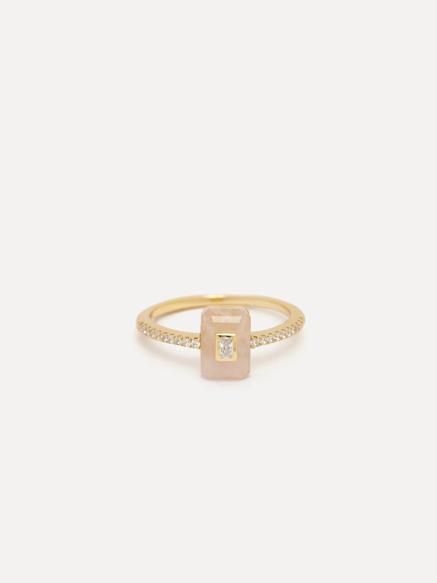 Les Soeurs Ring Gioia Pink Emerald Gold Clearance