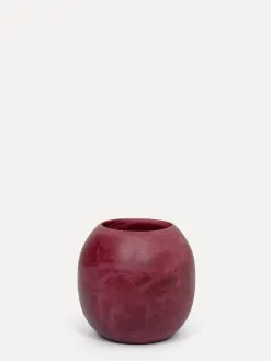 Les Soeurs Ronde Alabaster Kaarsenhouder (small) Burgundy Best
