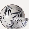 Gusta Schaal Bamboe BlauwWit New