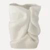 Bloomingville Sculpturale Vaas Fabrice White+Stoneware Sale