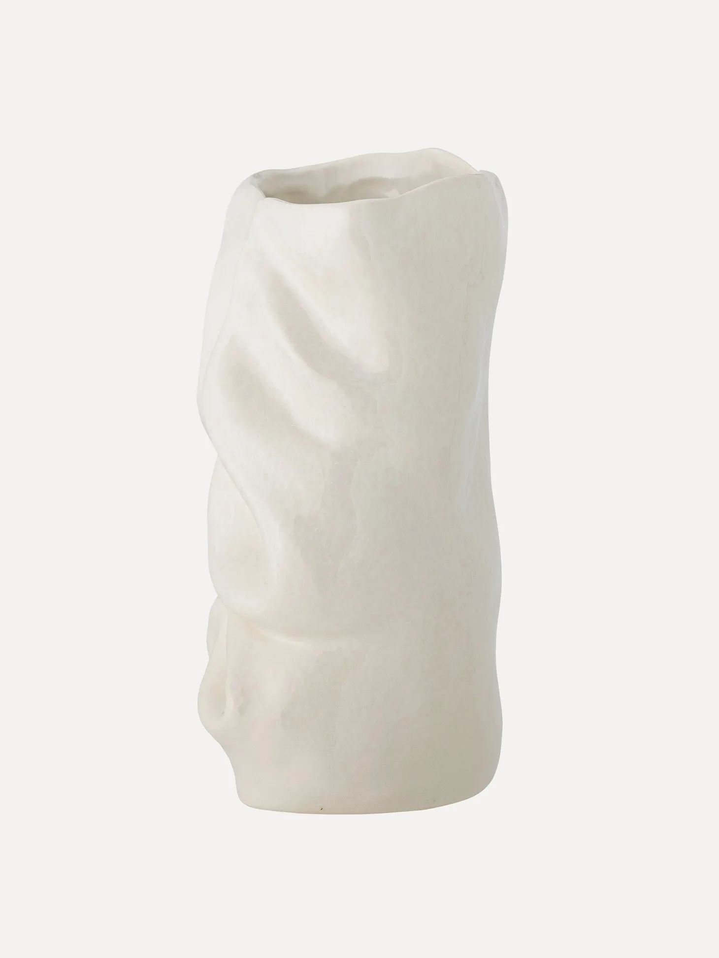 Bloomingville Sculpturale Vaas Fabrice White+Stoneware Sale