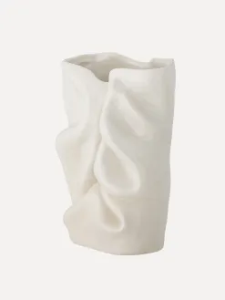 Bloomingville Sculpturale Vaas Fabrice White+Stoneware Sale