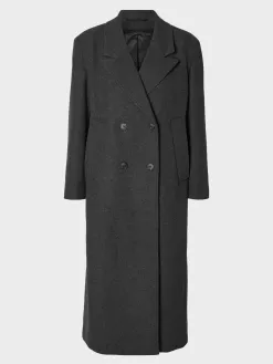 Selected Josephina Wool Coat Volcanic+Ash+Melange Best