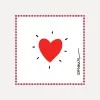 Opjet Set servetten Rood Hart Rood+Hart Clearance