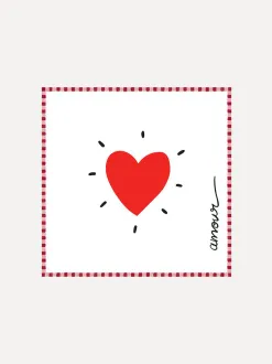 Opjet Set servetten Rood Hart Rood+Hart Clearance
