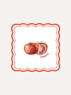 Opjet Set Servetten Tomaten Asperges Tomaten+Asperges New