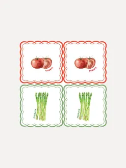 Opjet Set Servetten Tomaten Asperges Tomaten+Asperges New