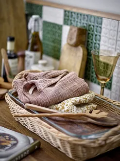 Bloomingville Set van twee keukenhanddoeken Malucca Brown+Cotton Sale